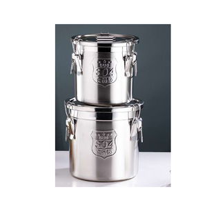 Contenedor de Arroz Sellado de Acero Inoxidable DFC006, 50L 70L 98L, Barril de Almacenamiento para Cereales, Granos, Café en Grano - Product Image 1