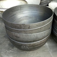 JN Brand AISI Standard 304 Grade Acier inoxydable Demi-sphère 200mm 3mm d'épaisseur Poli Plaqué Demi-boules rondes