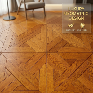 Suelo de Parqué Geométrico de Roble Blanco Ecológico con Garantía de Calidad, Diseño Moderno, Ultra Duradero, Sistema de Click, para Sala de Estar - Product Image 1