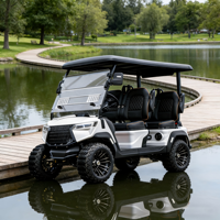 Carrito de Golf Eléctrico de Último Diseño para 4 Personas, Multifuncional para Servicios de Club de Golf, para Carreteras No Públicas