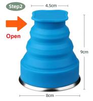 Gobelet pliable en silicone avec logo personnalisé, tasse à café portable, sans BPA, gobelet pliable pour le sport, gobelet d'eau pliable pour les voyages en plein air