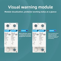 Parafoudre Chint NXU-II, protection contre la foudre, SPD, parafoudre de surtension 2P 4P 40kA, en alliage d'aluminium et cuivre, pour usage domestique, fabriqué en Chine continentale