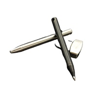 Stylo à bille à action par culbuteur en titane noir couleur métal avec usinage CNC et électroérosion par fil