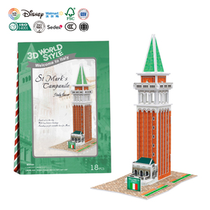Chine OEM Écologique Imprimable À La Main Artisanat Cadeau Petite Maison Mini Bâtiment BRICOLAGE <span class=keywords><strong>3D</strong></span> Papier Puzzle - Product Image 2