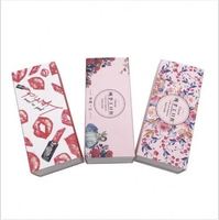 Boîte d'emballage de rouge à lèvres personnalisée en gros avec impression UV couleur, boîte cadeau en papier à tiroir pour cosmétiques de beauté