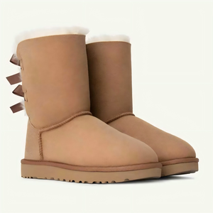 Botas de Nieve para Mujer, Diseño <span class=keywords><strong>Bailey</strong></span> Bow II, Nuevas para Invierno 2025, de Piel de Oveja, Altura Media - Product Image 2