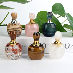 Bouteille d'huile en quartz naturel de haute qualité, flacon de parfum en cristal, pendentifs pour cadeau - Product Image 1