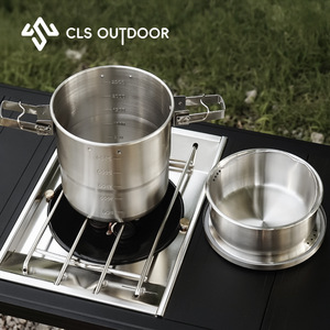 หม้อสแตนเลสสำหรับกิจกรรมกลางแจ้ง CLS ขนาด 16 ซม. แบบพกพา สำหรับตั้งแคมป์และทำอาหาร - Product Image 3