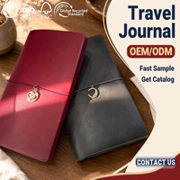 Carnet de notes premium à couverture souple A6 en cuir PU, agenda élégant, inserts personnalisables, journal ligné ou à points avec breloque