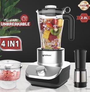 <span class=keywords><strong>Robot</strong></span> <span class=keywords><strong>culinaire</strong></span> Hoffmans 2L incassable à broyage cellulaire 1000W 4-en-1, hachoir à viande et mixeur de qualité commerciale en Afrique - Product Image 1
