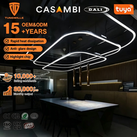 Luminaire suspendu LED rond en aluminium extrudé pour hôtel, bureau et projets intérieurs