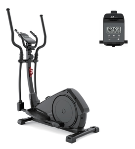 Elliptique de fitness avec écran LCD de 5 pouces - Tension à 16 niveaux, volant d'inertie de 5,0 kg, selle réglable, 125 kg <span class=keywords><strong>max</strong></span>, pédales et roues de sécurité - Product Image 3