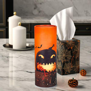 Offre Spéciale conception imprimée personnalisée cylindre biodégradable boîte à mouchoirs voiture tube de papier de soie pour l'activité de propagande cadeau - Product Image 1
