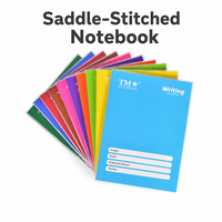 Cahier d'exercices scolaire personnalisé, agrafé, lignage anglais, couverture personnalisée, fabricant de cahiers d'écriture pour étudiants