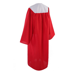 Robe Religieuse Européenne Unisexe Rouge et Blanche, Costume de Prêtre d'Église, Robe de Scène avec Épaulettes, en Fibre de Polyester - Product Image 3