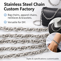Chaînes serpent en acier titane, accessoires semi-finis personnalisables, chaîne cubaine en acier inoxydable à double fermoir gaufré, fabrication usine