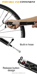 Алюминиевый воздушный насос 160psi, велосипедный портативный ручной велосипедный насос с манометром, велосипедный насос