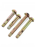 Kit d'ancrage à manchon pour boulons d'expansion, diamètre 10 mm, électrogalvanisé, pour fixation de plaques de base de dalles, travaux de construction
