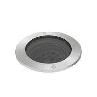 Projecteur encastré de jardin étanche IP67 18W/36W à intensité variable avec télécommande, éclairage LED souterrain pour aménagement paysager extérieur