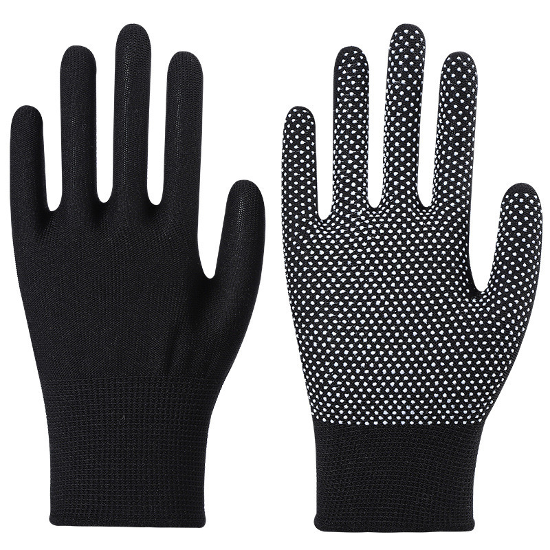 Gants en nylon [Noir, doigts entiers]