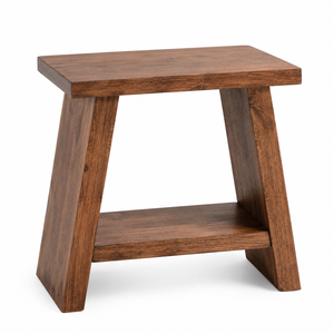 Mesa Consola de Madera Maciza Rústica con Estante de Almacenamiento, Mesa Auxiliar de Madera Estilo Escandinavo Hecha en Indonesia - Product Image 6
