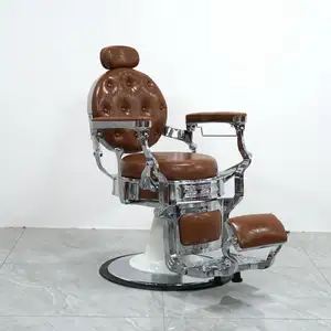 Elegante Duurzame Klassieke Kappersstoelen Groothandel Vintage Luxe Salonuitrusting Heren Kappersstoelen