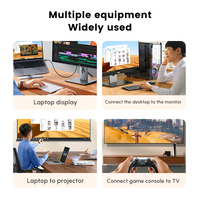 Kabel UGREEN HD-MI ke VGA 1080P HD-MI Male ke VGA Male PVC Konverter Video Berkualitas Tinggi Kabel Adaptor VGA untuk TV Komputer