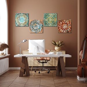 <span class=keywords><strong>Stampe</strong></span> su tela con motivo a fiori <span class=keywords><strong>Vintage</strong></span> 4 pezzi di decorazioni per la casa <span class=keywords><strong>da</strong></span> <span class=keywords><strong>parete</strong></span> per la stampa digitale di Interior Design - Product Image 2