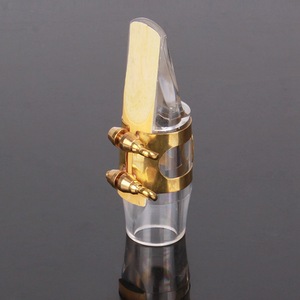 Boquilla Transparente para Saxofón de Tono Medio, Material ABS, Afinación <span class=keywords><strong>Eb</strong></span> + Tapa + Clip + Lengüeta, Instrumento Musical - Product Image 4