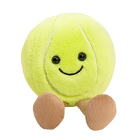 Porte-clés en peluche brodé de dessins animés (football, basketball, tennis, baseball, billard) – Cadeau amusant en coton PP, hauteur 13 cm
