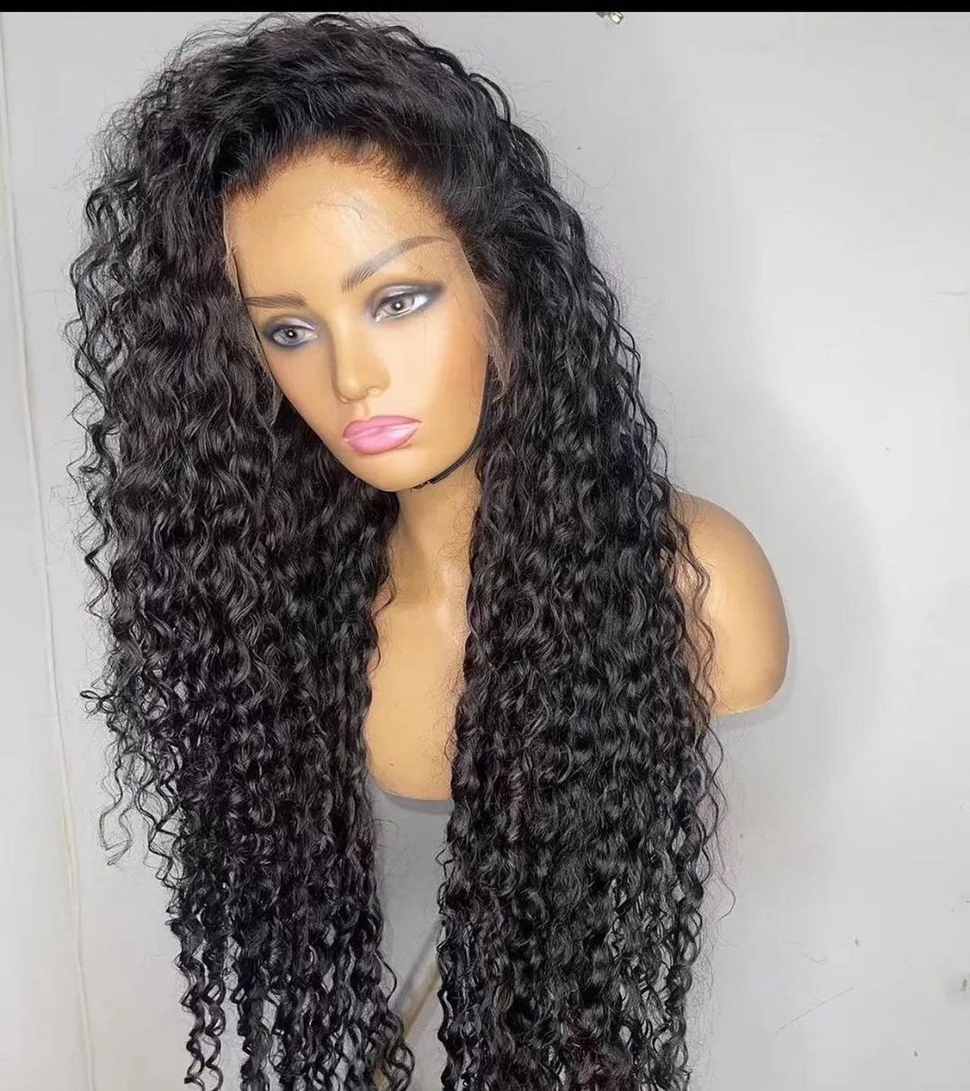 Perruque avant de dentelle de vague d'eau