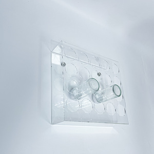 <b>Acrylic</b> Wall Mounted Display Rack Transparent Single Layer Wine <b>Storage</b> Rack Custom Size - Product Image 1