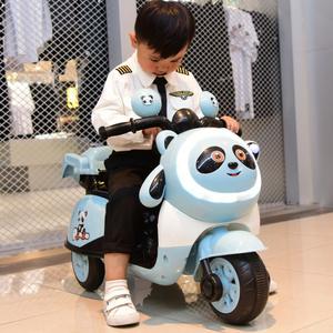 มอเตอร์ไซค์ไฟฟ้าสำหรับเด็ก Panda Kids แบตเตอรี่ 12V พร้อมไฟ สำหรับเด็กอายุ 1-6 ปี ของเล่นสกู๊ตเตอร์ - Product Image 5