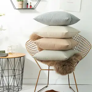 Funda de cojín grande de terciopelo liso 60x60 cm funda de almohada de asiento trasero de sofá grande moderno de lujo