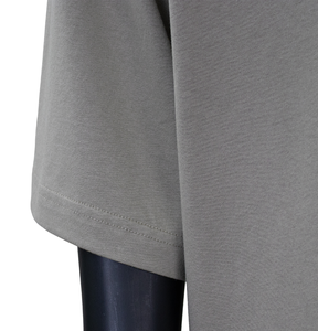 T-shirt da uomo personalizzata 250gsm FOG in cotone 100% <span class=keywords><strong>con</strong></span> collo alto e maniche <span class=keywords><strong>a</strong></span> <span class=keywords><strong>pipistrello</strong></span>, oversize vintage <span class=keywords><strong>con</strong></span> spalle scese, per l'estate - Product Image 5