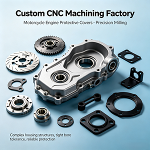 Pièces usinées CNC sur mesure de haute précision à 3, 4 et 5 axes, en laiton, acier inoxydable, aluminium, pour la protection du moteur de moto, fabrication en usine - Product Image 2
