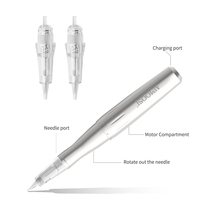 Machine à tatouer permanente sans fil la plus récente, stylo numérique de microshading, batterie de secours, machine à sourcils AIMOOSI