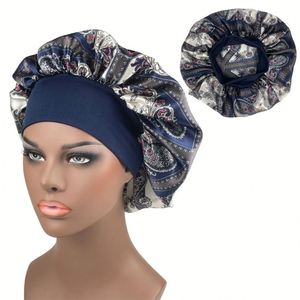 Nuevo y Elegante Gorro de Satén Grande para Mujer, con Banda Elástica Ancha, Gorro de Dormir de Una Sola Capa, Gorro para Dormir por la Noche - Product Image 2