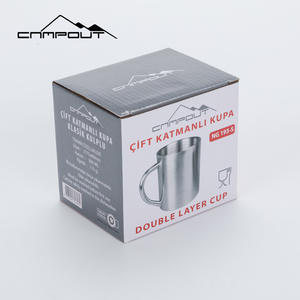 Mug en acier inoxydable Campout 304, léger, pour le camping, utilisation en extérieur, couleur argent - Product Image 4