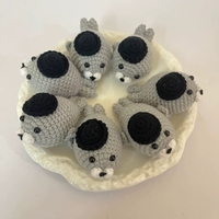 Peluche amigurumi phoque au crochet, faite main, adorable animal marin, mini jouet, cadeau d'anniversaire pour les passionnés de la mer, en coton PP et tissu de coton