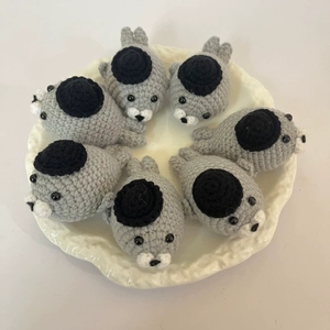 Peluche <span class=keywords><strong>de</strong></span> foca <span class=keywords><strong>amigurumi</strong></span> <span class=keywords><strong>de</strong></span> ganchillo hecho a mano, lindo animal marino, mini juguete, regalo <span class=keywords><strong>de</strong></span> cumpleaños para amantes <span class=keywords><strong>de</strong></span> la vida marina, algodón PP lavado - Product Image 4