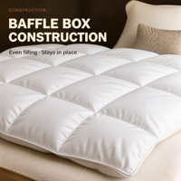 Couette en duvet de canard blanc certifiée RDS 90 %, légère, rafraîchissante, respirante, douce, anti-peluches, taille King, pour hôtel, OEM ODM