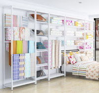 Présentoir de literie fait maison, couleur or, 1 pièce, magasin de meubles, écharpe et drap de lit, support de rangement pour housse de couette et oreiller