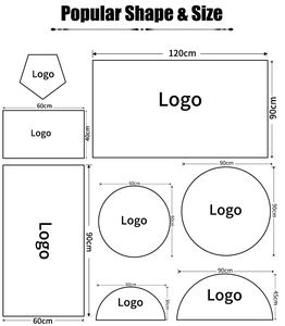 Tapis de porte de luxe de marque, en nylon 6.6 à poils haute densité, avec logo personnalisé, tapis de sol industriel lavable avec envers en caoutchouc pour club de football - Product Image 4