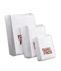 disposable food packaging greaseproof paper bag,chips,sandwich, fired chicken wrapping paper bag