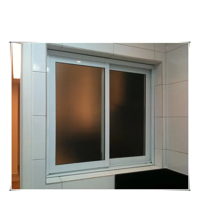 すりガラススライド窓小型PVC/UPVCバスルーム用