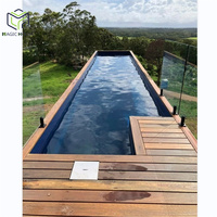 Magic House usine conteneur de piscine préfabriqué 20ft 40ft conteneur d'expédition piscines pour piscine extérieure hors sol