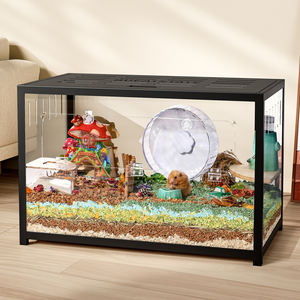 Bucatstate 80cm Assembler Métal Animal Pet Cages Transparent Grand Espace <span class=keywords><strong>Hamster</strong></span> <span class=keywords><strong>Cage</strong></span> Acrylique - Product Image 4