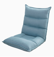 Fauteuil de sol ergonomique d'extérieur avec dossier multi-angles, rembourrage doux, chaise longue pliable avec cadre en acier 600D