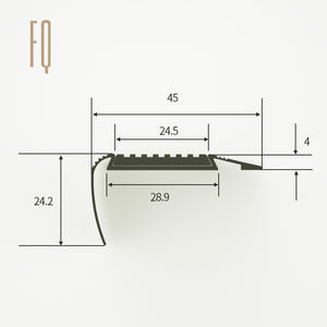 Piastrelle di protezione del bordo angolare in metallo alluminio - Product Image 6